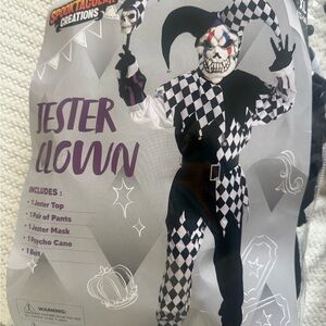 Jester Clown Costume for Kids - Black and White